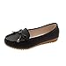 Mocassins à enfiler pour femme - Confortables - Mocassins plats - Loafer Outdoor Fashion Slip-On - Chaussures respirantes - Décontractées - Pour femme, Noir , 37 EU