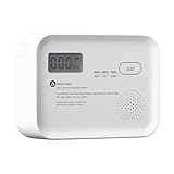 Defender 10 Year Carbon Monoxide Alarm BSI Rated - Battery Powered CO Detector - Carbon Monoxide Monitor LCD Digital Display - EN50291 Standard