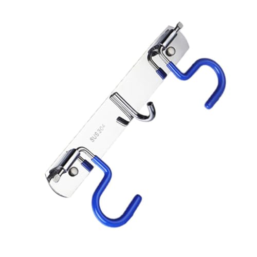 ifundom Organizador de Pared para Escoba y Trapeador de Acero Inoxidable 304, Soporte Ganchos para Baño y Garaje, Material Duradero y Antideslizante