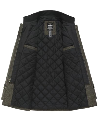 Image of Wantdo Men's Wool Blend Jacket Stand Collar Windproof Pea Coat