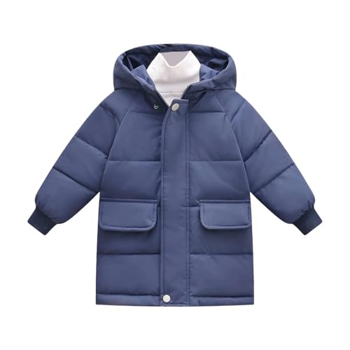 Girls Winter Coats Trendy Oversized Windproof Warm Thick Hooded Down Jacket Kids Cute Heavyweight Zipper Puffer Coats