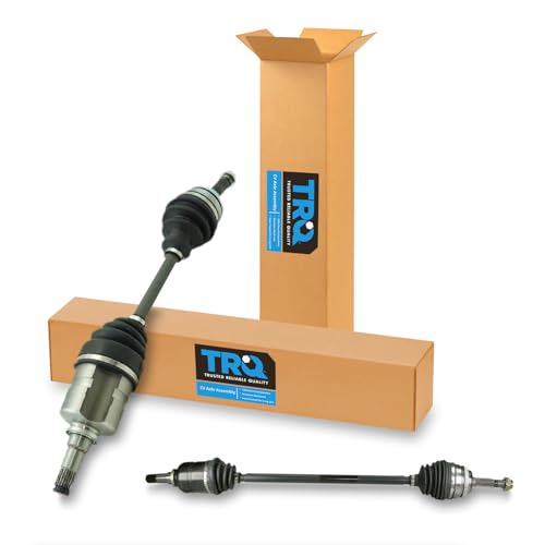 TRQ Front Driver Side and Passenger Side CV Axle Assembly Set 2 Piece Compatible with 2003-2008 Toyota Corolla Automatic Transmission