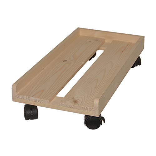 Soporte para CPU de escritorio Liudan de madera con ruedas para torre central de procesador miniatura 1
