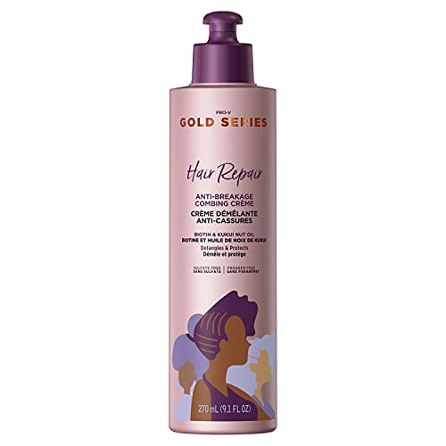 Pantene Gold Series Anti-Breakage Combing Crème with Biotin and Kukui Nut Oil, 9.1 fl oz