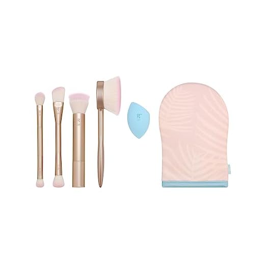 Real Techniques Kit de pincéis de maquiagem Endless Summer, pincéis de rosto, para base e pó, qualidade premium, conjunto de 6 peças