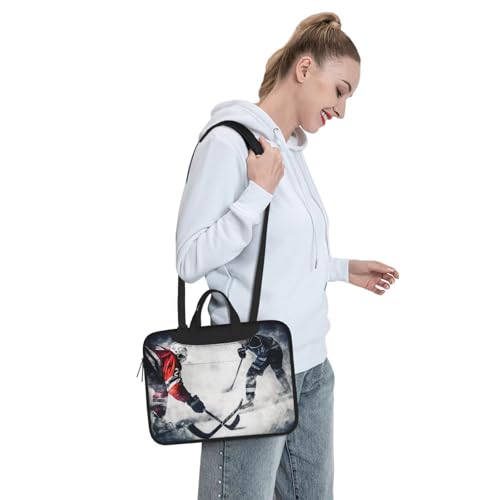 Maletín para portátil unisex 14 pulgadas con diseño hockey miniatura 3
