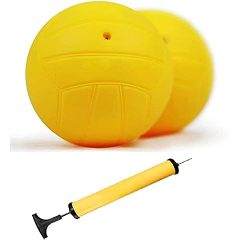 Viminston Popular Roundnet Game Replaceable Competitive Balls Mini Volleyball Set with Pump (Two Balls with Pump) Cover