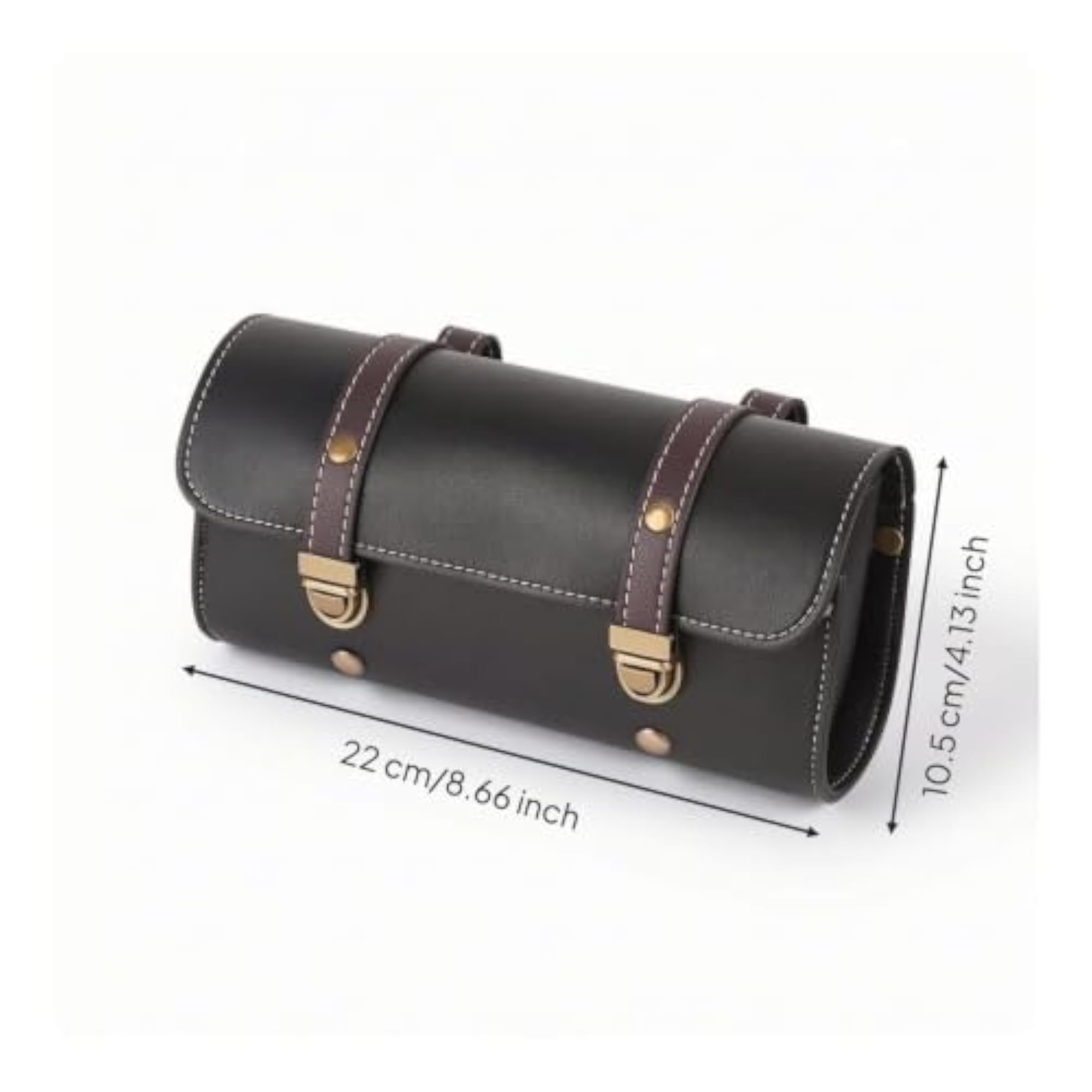 Vintage-Style Cylindrical Handlebar Bag, Retro Handlebar Bag