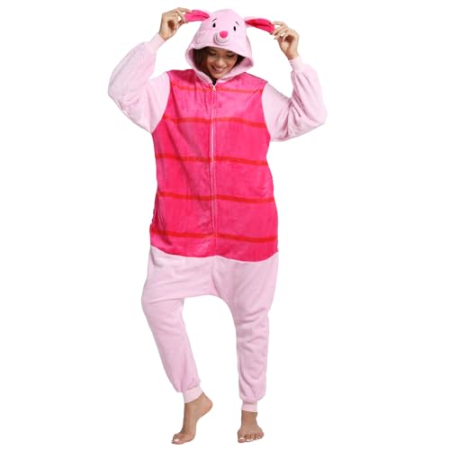 SCOPUCI Unisex Adult Animal Onesie Pajamas Mens Womens Flannel Halloween Cosplay Costume/Homewear/Sleepwear
