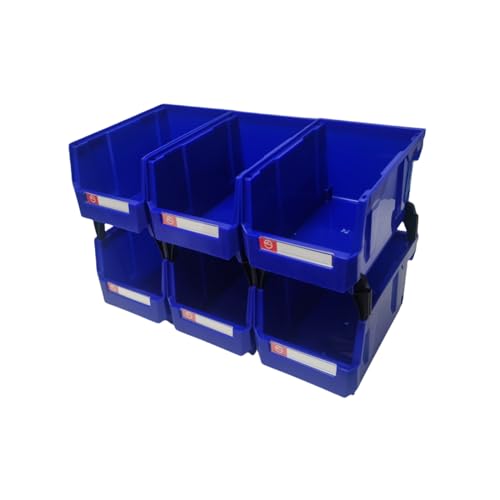 Storage Organizer Bins,Wall Mount Storage Parts Rack,Stackable Shop Tool Bins for store Screws,Small Parts,Office Supplies and other Accessories(6 Pack)… B0CLTPRDYC