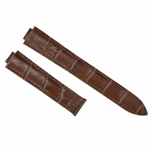 Ewatchparts 18mm Leather Watch Band Strap Compatible With Cartier Ballon Bleu Watch Brown