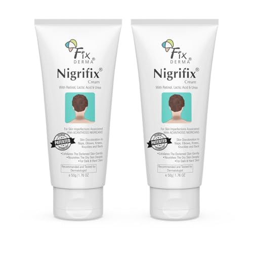 Fixderma Nigrifix Cream for Acanthosis Nigricans with Lactic Acid For Body Parts like Neck, Ankles, Knuckles, Armpits, Thighs & Elbows | Exfoliant 100 g (Pack of 2)