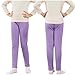 Fleece Leggings Kids Girls Fleece Lined Leggings Thick Winter Warm Pants for Kids Teen Girl Thermal Tights Preppy Clothes Back to School Fashion Purple Size 4-5