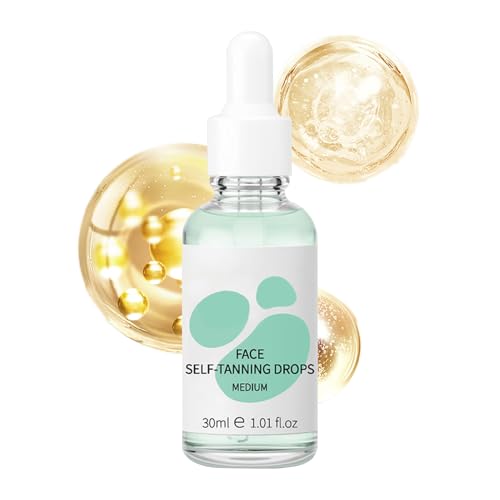 Gotas Autobronceadoras Sin Sol, Gotas Bronceadoras Corporales y Faciales 30ml, Bronceador Progresivo Cuidado Absorción Rápida Natural Para Piel Rostro Cuerpo