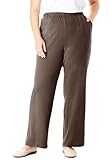 Woman Within Plus Size 7-Day Knit Wide-Leg Pull-On Pants