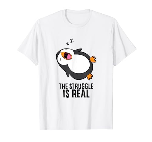 Pinguino pigro la lotta è reale Maglietta