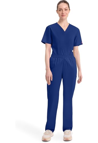 Image of Dickies EDS Signature Scrubs for Women, Elastic Waist Pull-On Cargo Pants for Women in Soft Brushed Poplin - 86106
