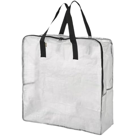 Extra Large Clear Storage Bags with Zipper Cover