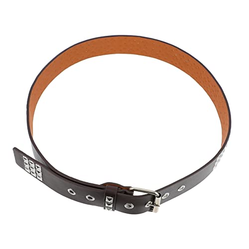 VALICLUD Punk Rivet Waist Belt for Men Adjustable PU Leather Decorative Belt Stylish Fashionable Rivet Design for Casual and Denim Outfits
