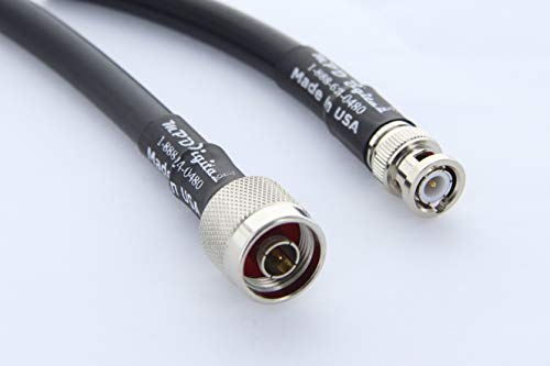 MPD Digital U.S.A. Made RG213 HAM CB Jumper RF Coaxial Cable with N male and BNC male Connectors, 10 Feet MPD Digital U.S.A. Made RG213 HAM CB Jumper RF Coaxial Cable with N male and BNC male Connectors, 10 Feet