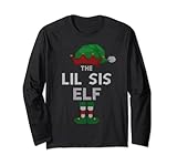 lil sis elf brutto natale maglione natale famiglia corrispondenza maglia a manica