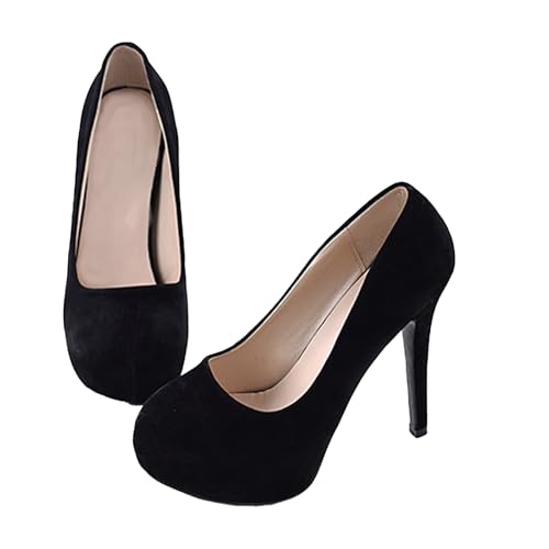 Women's Suede Platform Stiletto Pumps: Sexy, Classic, Comfortable, Casual Business Formal Pumps - Red, Black - Size 5/5.5/6/6.5/7/7.5/8/8.53