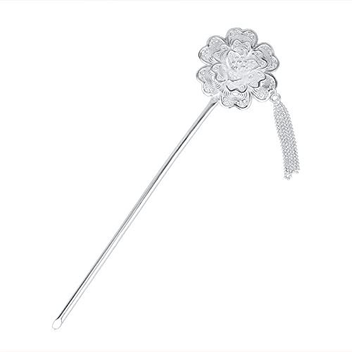 Bâtons en argent S925 pour longs cheveux et accessoires de chignon de mariée