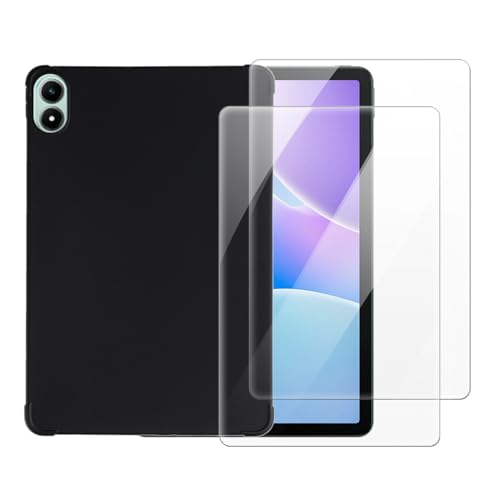 Coque Infinix Xpad 20 2025 et protecteur d'écran en verre trempé noir
