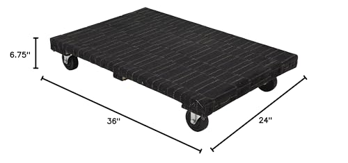Dolly de madera dura Vestil 36 x 24 x 6.75 in 1200 lb capacidad miniatura 5