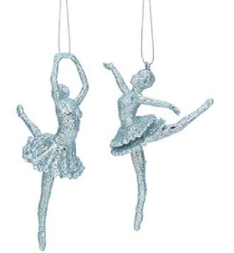 Par de bailarinas para árbol de Navidad, juego de 2 adornos de...