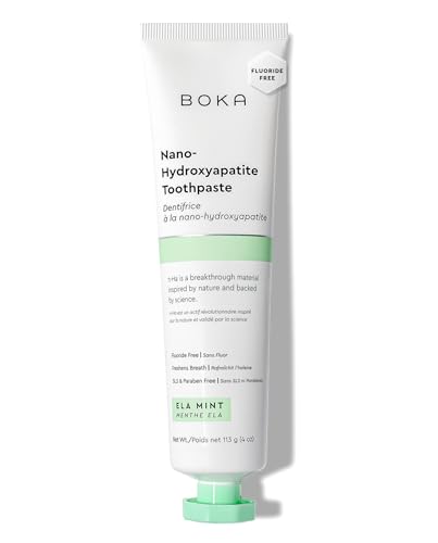 Boka Fluoride Free Toothpaste, Nano Hydroxyapatite Toothpaste, Appropriate for Sensitive Teeth - for...