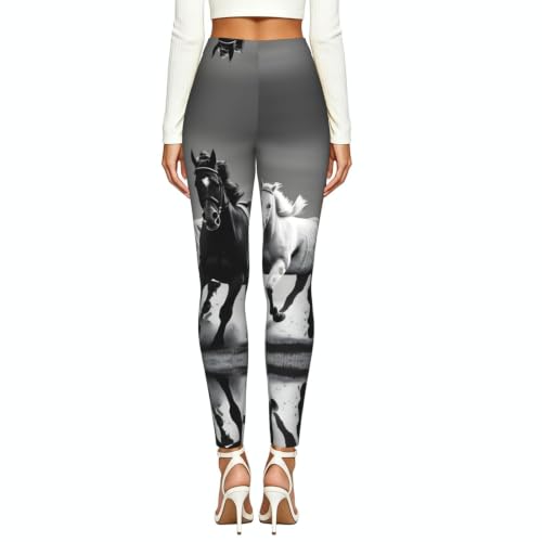 Leggings de compresión tacto suave premium mallas estampadas caballos 3