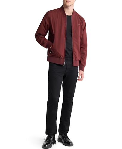 Image of Calvin Klein Men's Matte Logo Zip Bomber Jacket