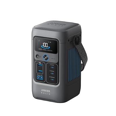 Anker SOLIX C200 DC Power Bank Station (60,000mAh), 192Wh Portable Power Station, LiFePO4 Battery, 200W Solar Generator, for Outdoor Camping, Traveling, and Emergencies (No Wall Charger Included)
