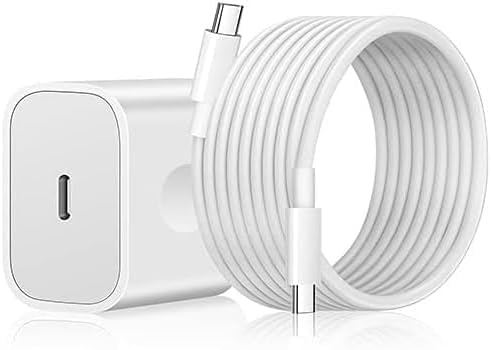 [20W] USB-C Fast Charger For iPad Pro 12.9, 2022/2021/2020/2018 iPad Pro 11 inch iPad Air 5th/4th, for 2022 iPad 10th Generation, for iPad Mini 6/Pixel 5/2X/3XL With 6.6foot USB C Charging Cable White