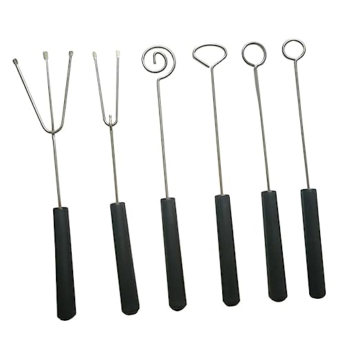 CONGARTENO Essential Baking Candy Making Forks 6pcs Stainless Steel Chocolate Dipping Forks