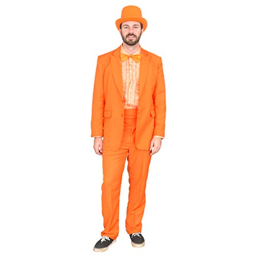 Costume Agent Dumb and Dumber Tuxedo Halloween Costume Cosplay - Movie Costumes - 70s Tuxedo - Orange - Large - Dumb & Dumber Tuxedo - Women & Men’s Costume