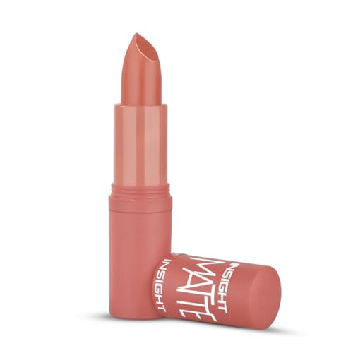 Insight Cosmetics Matte Lipstick |Long Lasting Lipstick for Women |Keeps Lips Moisturised |Single Swipe Application |Smooth & Light Weight |One Swipe Pigmentation(L-21=13)