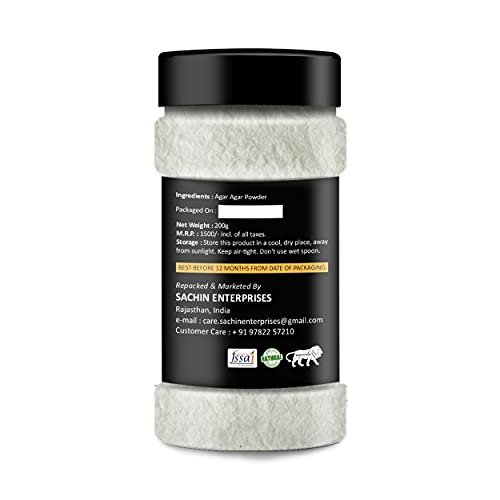 Image of SundarLaxmi Agar Agar Powder, 200g | China Grass Powder (Perfect for Making Jelly)