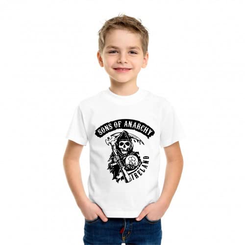 FMstyles Sons of Anarchy Ireland Kids White Unisex Tshirt [5-6 Years]