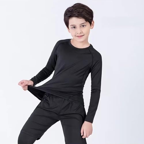 Couches de base thermiques enfants garçons et ensemble de compression de sport