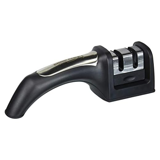 Ergo Chef Fastedge Pull Through Knife Sharpener, 2 stage, Black