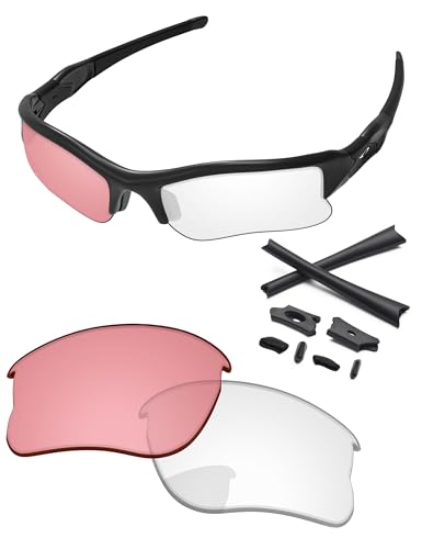Image of Replacement Lenses & Rubber Kits for Oakley Flak Jacket XLJ OO9009 63mm - Precision Fit, UV Block, Impact Resistant