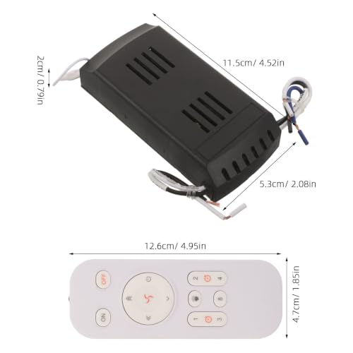 Kit de control remoto y receptor para ventilador de techo AC universal con temporizador de luz 3