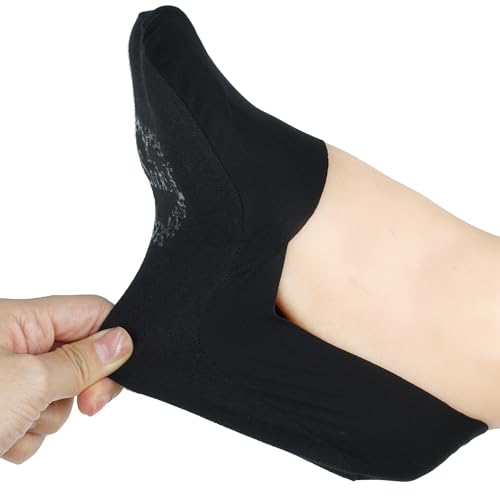 Image of No Show Socks for Women Thin Ice Silk Non-Slip Loafer Footies Socks