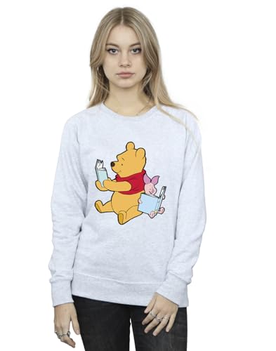 Disney Women's Winnie The Pooh Reading Sweatshirt Sport Grey XXXXX-Large