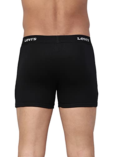Image of Levi's 001 Classic Boxer Brief for Men | 100% Pure Cotton | Solid | Mid-Rise Men's Underwear | Anti-Roll Waistband | Durable Comfort with Extra Supportive Gusset | Functional Fly | Pack of 2