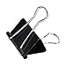 12Pcs Metal Paper Clip Foldback Metal Binder Clips Black Grip Clamps Paper Document Office Stationery Practical Design