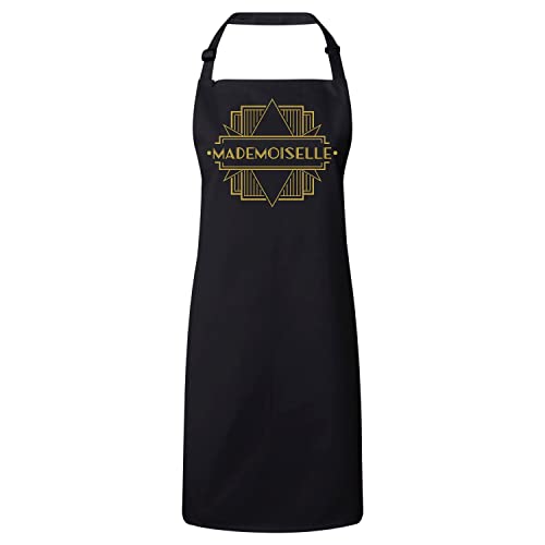 Tablier cuisine noir anti-tache élégant résolvant le manque de style