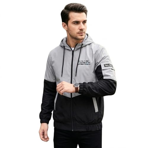 Image of Wind Cheater For Men | Winter Jacket For Men Back Print | Light Weight Men Jacket (Pack Of 1)